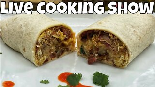 Pulled Pork Breakfast Burrito on the Blackstone Griddle