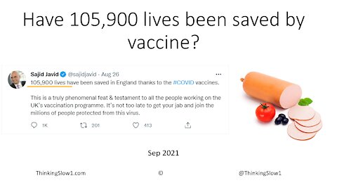 Have vaccines saved 105,900 lives in England?