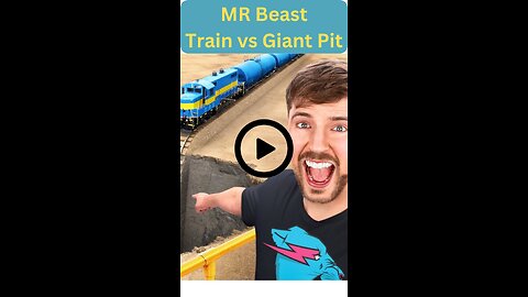 Train 🚂 vs giant😱 pit very interesting# Mr beast