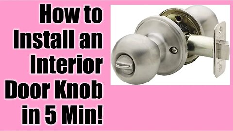 DIY 5 Minute Fix To Install Door Knob on Interior Door ● Easy Way To Do It Yourself ✅