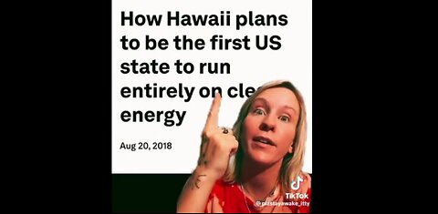 The Great Reset of Hawaii. Hawaii at WEF Plans to be 1st State to Run on Green Energy