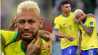 Brazil is out of the world cup - neymar crying 😱