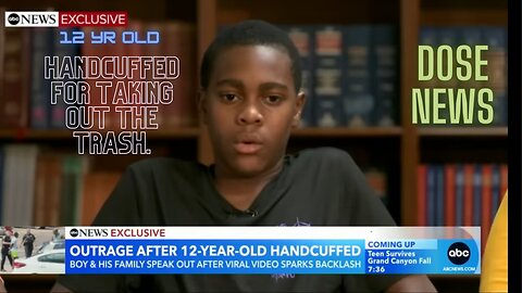 12yr gets handcuff while taken out the garbage.
