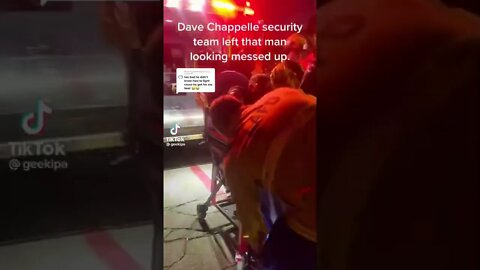 Isaiah Lee, Man who Attacked Dave Chappelle on Stage, Being Loaded into Ambulance