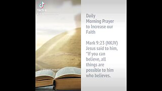 Daily Morning Prayer to increase our Faith
