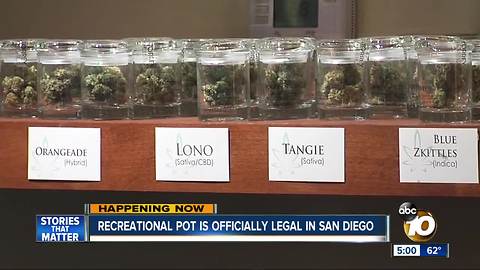 San Diegans Line Up to Buy Legal Recreational Pot