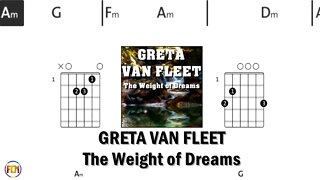 GRETA VAN FLEET The Weight of Dreams FCN GUITAR CHORDS & LYRICS