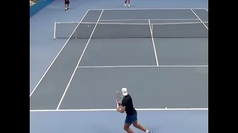 Nadal Practicing Forehands With Arthur Fils (December 8)