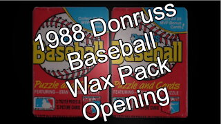 Opening packs of 1988 Donruss Baseball Cards