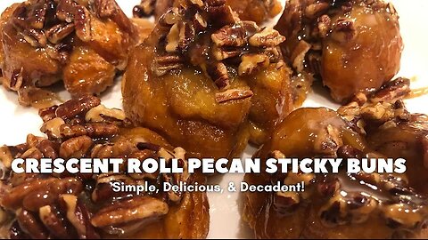 Crescent Roll Pecan Sticky Buns - Delicious Dessert Recipe! Cc by Foodamentary: Adventures in Food