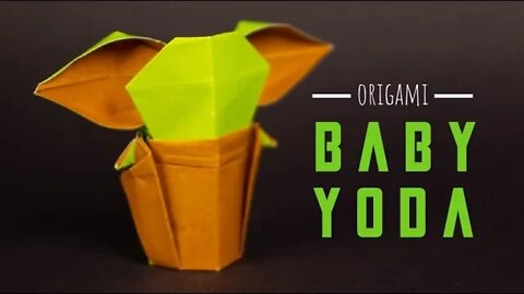 How to make an origami baby Yoda/Grogu
