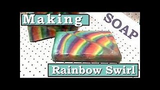 Rainbow Swirl Column Pour - Hand Made Soap