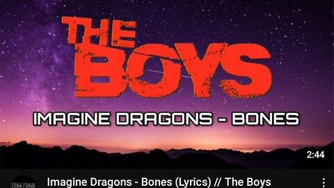 Imagine Dragons - Bones (Lyrics) // The Boys Tik Tok Trending Song //