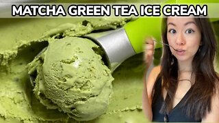 🍨 Matcha Green Tea Ice Cream Recipe 3 Ingredients No Churn !! 绿茶雪糕 | Redmond Mixer | Rack of Lam