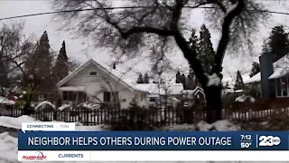 Neighbor helps others during power outage