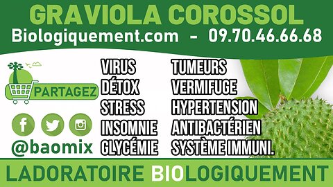 Le Graviola corossol bio du laboratoire Biologiquement.com