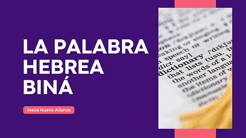 📗 La palabra hebrea biná