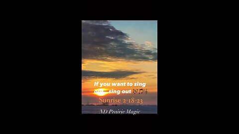 If you want to sing out…sing out 🎶🎵🎼