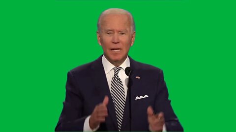 Green Screen –Biden sounding like a used car salesman