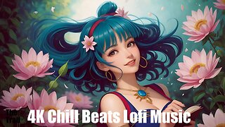 Chill Beats Music - Lofi Selfcare Sunday | (AI) Audio Reactive Cinematic Anime | Blooming