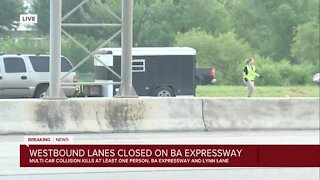 Fatal crash closes westbound lanes on Broken Arrow Expressway