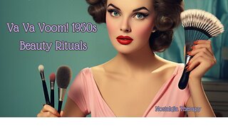 Va Va Voom! 1950s Beauty Rituals | VINTAGE BEAUTY COMMERCIAL #vintagereel #retro #nostalgia