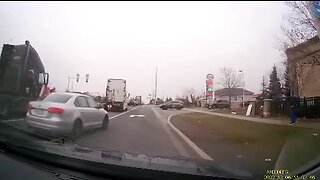 Reckless Driver Almost Crashes