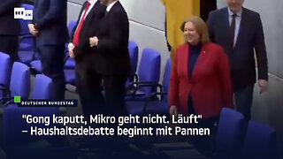 "Gong kaputt, Mikro geht nicht. Läuft" – Haushaltsdebatte beginnt mit Pannen