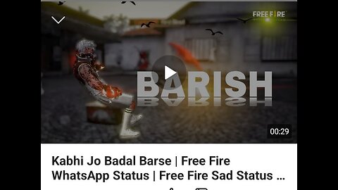 Kabhi Jo Badal Barse | Free Fire WhatsApp Status | Free Fire Sad Status....