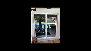 Hurricane impact sliding glass door repair; roller and track replacement, in Deerfield Beach, Fl.