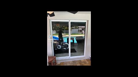 Hurricane impact sliding glass door repair; roller and track replacement, in Deerfield Beach, Fl.