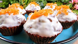 So delicious that I would like to make them every day! Healthy carrot Muffins! NO added sugar