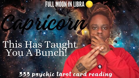 CAPRICORN — MAJOR LESSONS!!! 👀🗝️ PSYCHIC TAROT