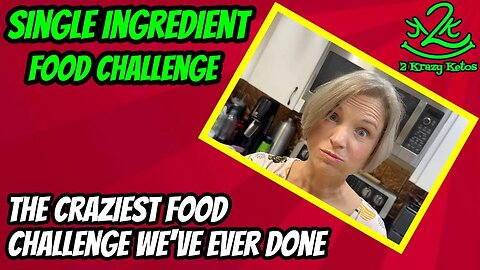 The craziest challenge we've ever done to lose weight | Single ingredient keto food challenge