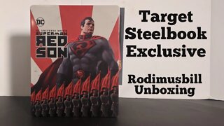 DC Universe Movie SUPERMAN RED SON Blu Ray DVD Digital Code - Steelbook Target Exclusive *Unboxing*