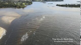 Mouth next day after the Lake at Mallacoota was opened