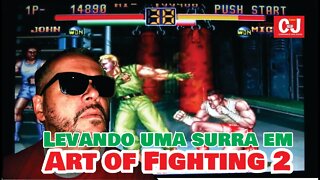 Levando uma surra em Art of Fighting 2