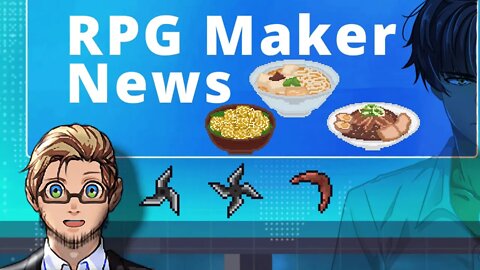 12 Custom Menu Scenes, Pixel Effects, Bows Guns Food & Ninja Weapons | RPG Maker News #22