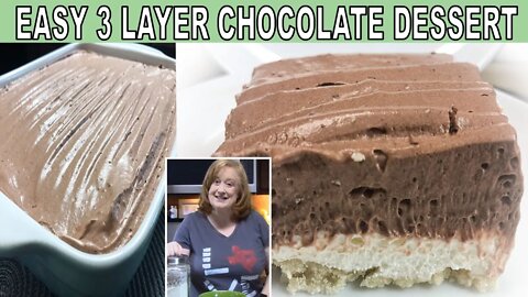 Easy 3 Layer CHOCOLATE DESSERT | Subscriber Church Cookbook Recipe