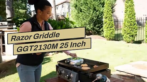 Razor Griddle GGT2130M 25 Inch Outdoor 2 Burner Portable LP Propane Gas Grill Griddle with 318...