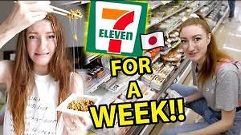 SHE ONLY ATE FOOD FROM 7-ELEVEN IN JAPAN FOR A WEEK!!! Convenience Store Challenge in Tokyo