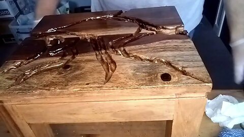 How to make a small epoxy resin table | Full video next week
