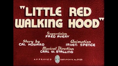 1937, 11-6, Merrie Melodies, Little Red Walking Hood