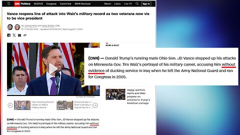 Legacy Media Predictably Cover for Kamala Harris & VP Pick Tim Walz , Blatantly LIE