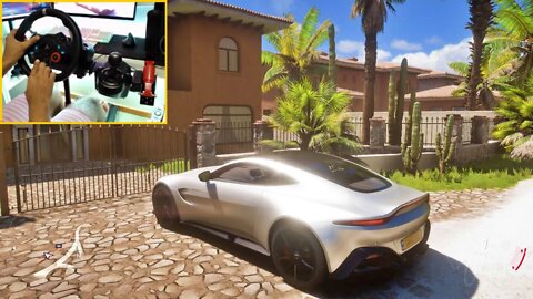 THE ASTON MARTIN VANTAGE - FORZA HORIZON 5 Steering Wheel + Shifter G29