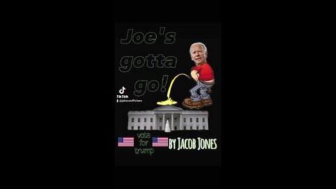 joe pissing on white house, you gotta go joe, vote Trump