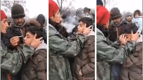 Poland: RAPEfugees blowing smoke into kids eyes for MSM to paint a false narrative