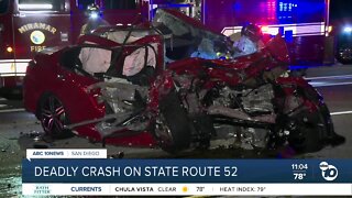 Driver killed, woman arrested in wrong-way crash on SR-52