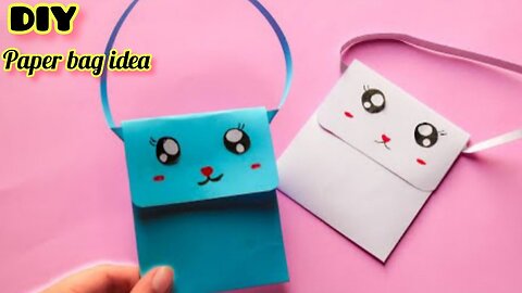 Origami paper bag / Paper bag / How to make a paper bag with handles / Paper Craft For Home