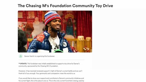 Fans donate to Damar Hamlin's charity - "The Chasing M's Foundation Community Toy Drive"